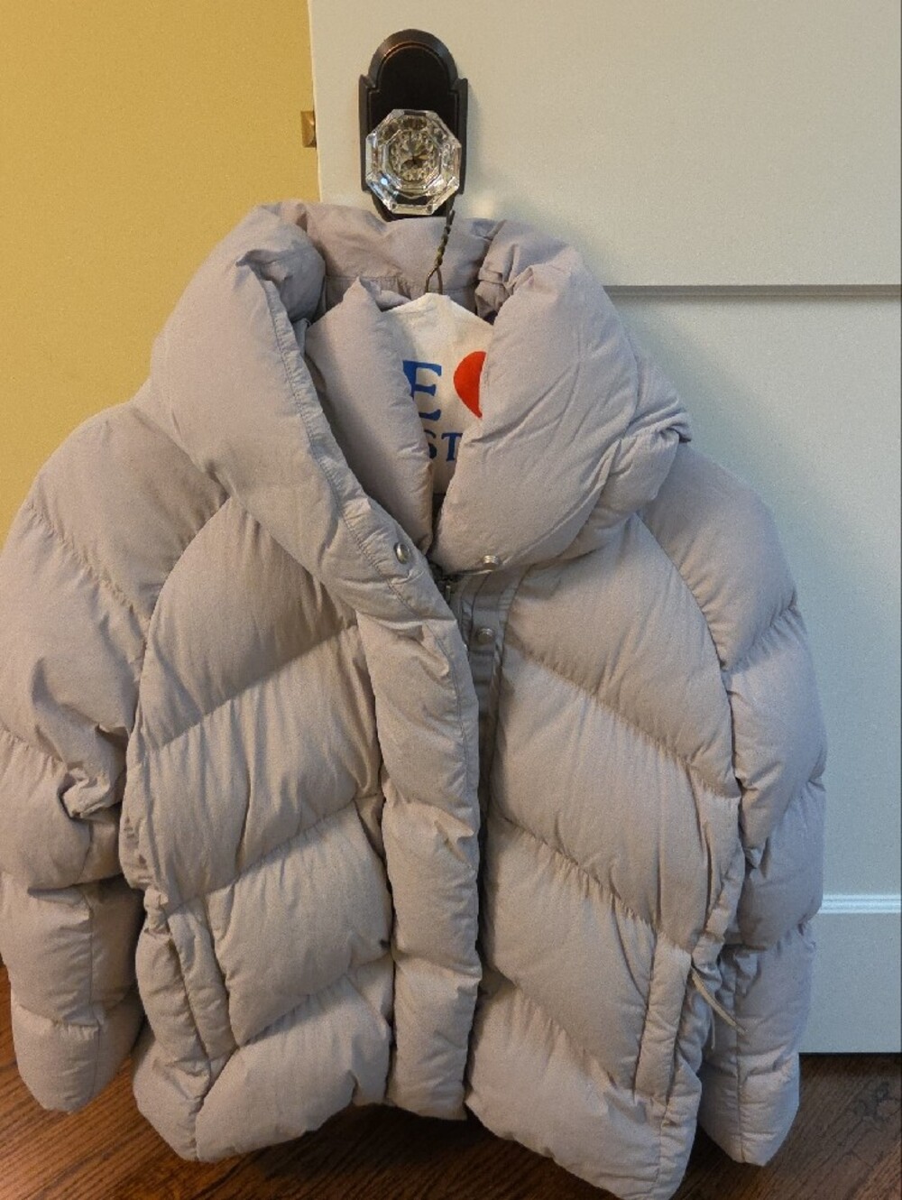 CANADA GOOSE Hooded Puffer Jacket in Light Gray